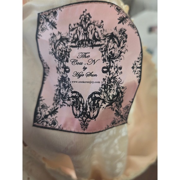 The Cow N by Aje Sun Lace Dress Maxi‎ Boho Romantic Vintage Style Cream - Picture 4 of 6